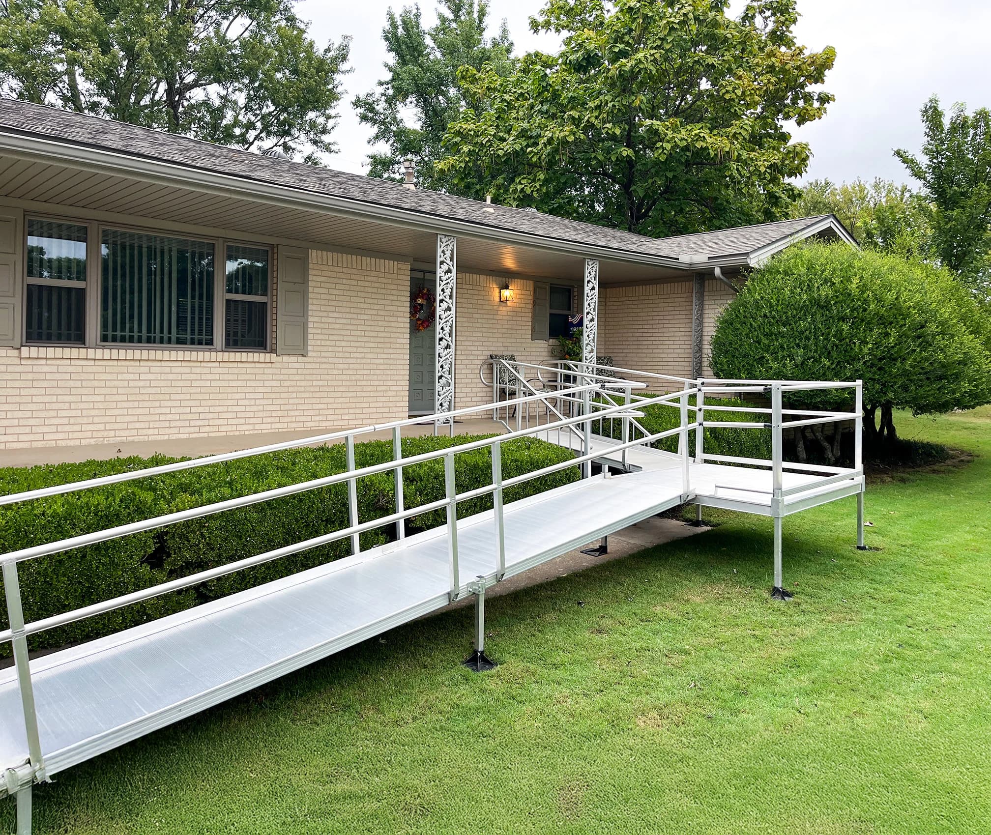 Wheelchair ramp installation example